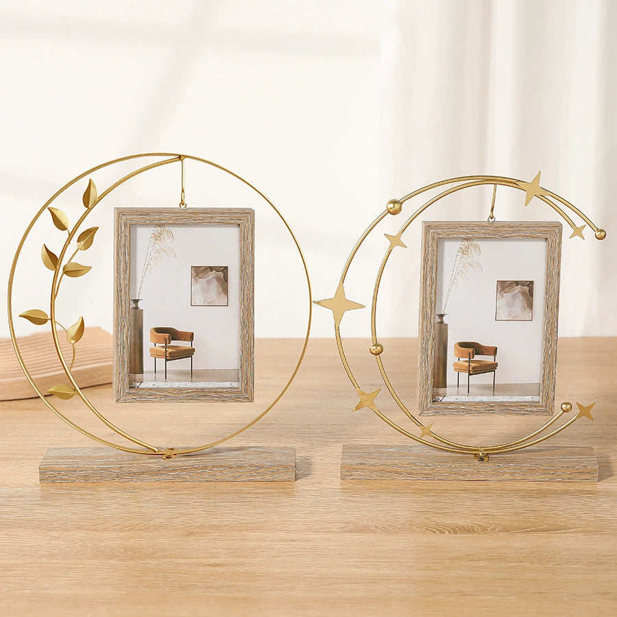 Modern Crescent Metal Picture Frame