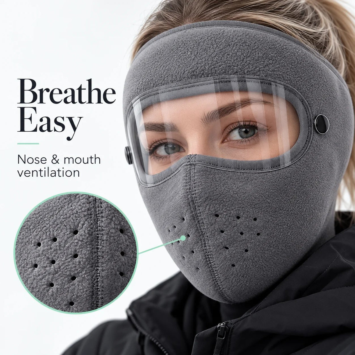 ❄️ 50% OFF | Cozy Fleece Winter Face Mask with Removable Clear Eye Shield-1
