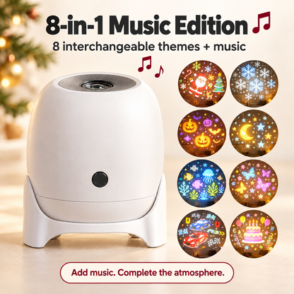 Limited-Time Offer: 50% OFF✨Moving Holiday Pattern Projector – 8-Theme & Music Options