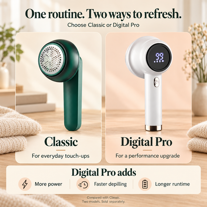 Rechargeable Fabric Shaver & Lint Remover — 3–6 Hour Battery Life
