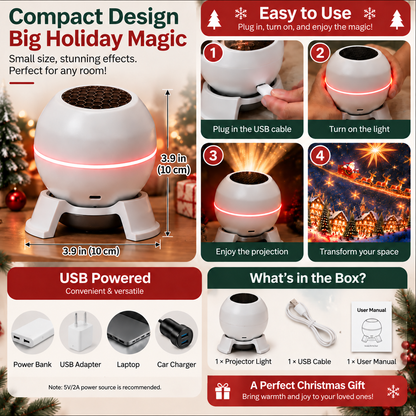 Limited-Time Offer: 50% OFF✨Moving Holiday Pattern Projector – 8-Theme & Music Options
