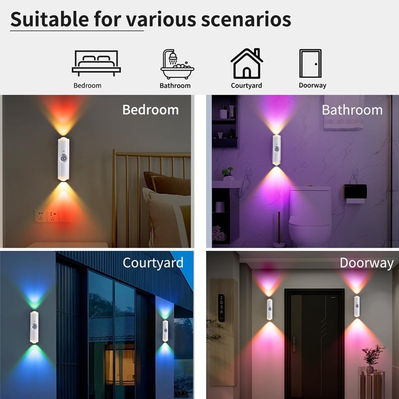 🎁 Christmas Buy 2, Get 1 Free | Rechargeable Motion Sensor Wall Light – 3-Tone or 7-Color-1