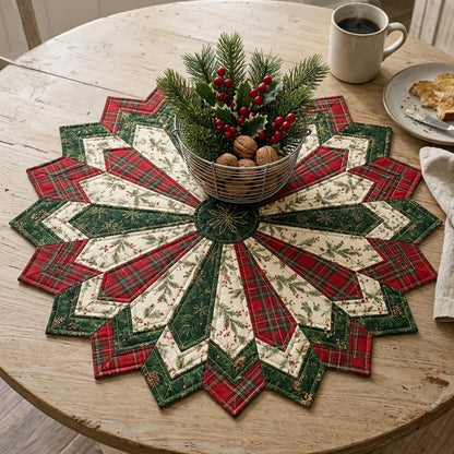 🎄 Limited-Time 50% OFF | Christmas Star Table Mat – Ready-Made or DIY Fabric Kit-1