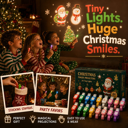 🎄 Christmas Finger Projector Lights – Stocking Stuffers & Party Favors