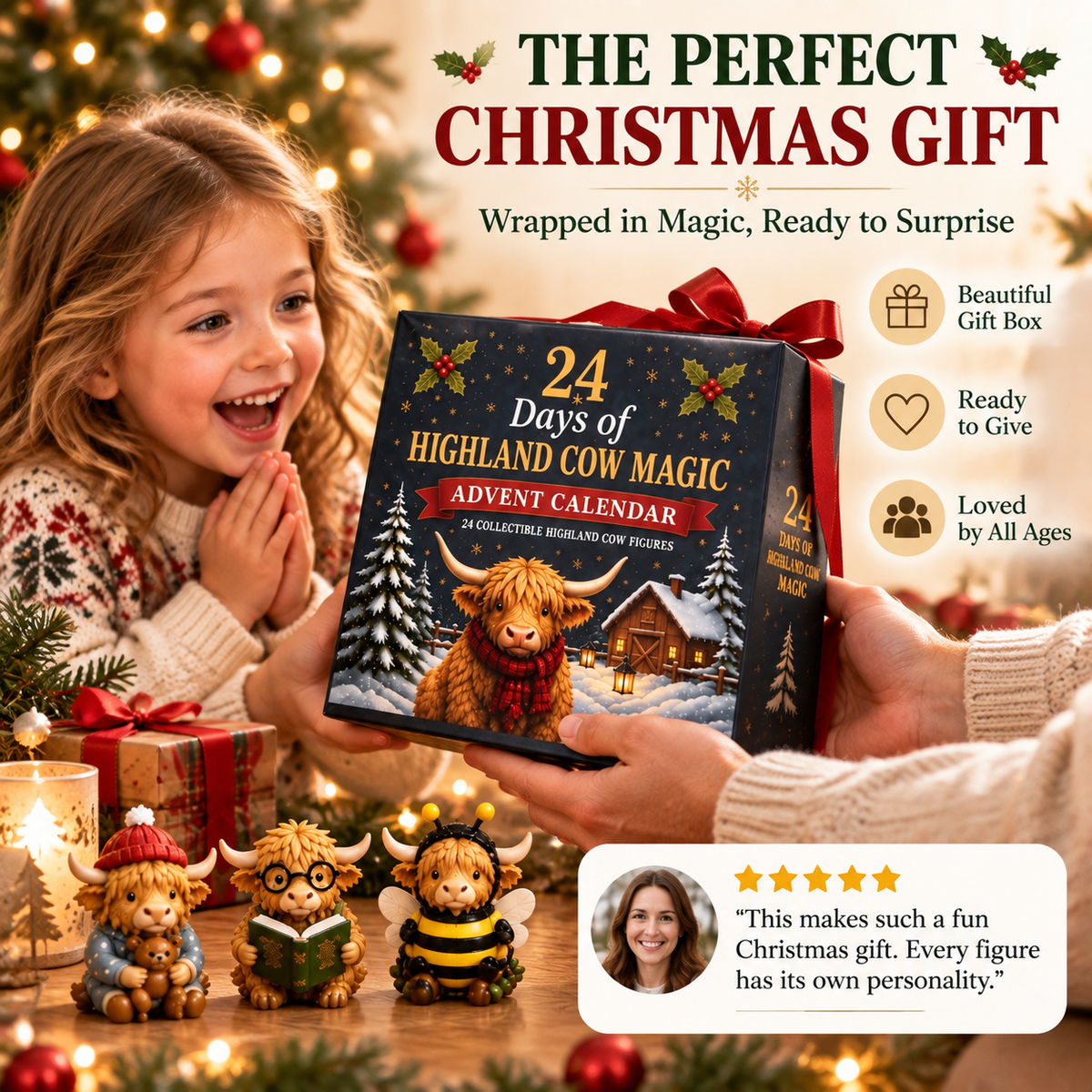 24 Days of Highland Cow Magic Advent Calendar