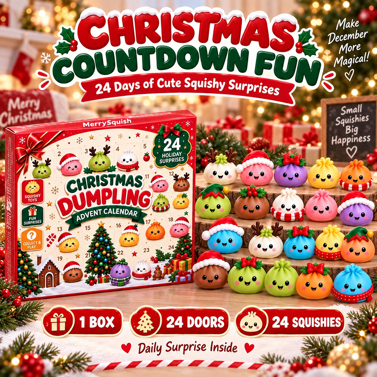 🎄Christmas Dumpling Advent Calendar- Merry Little Dumplings