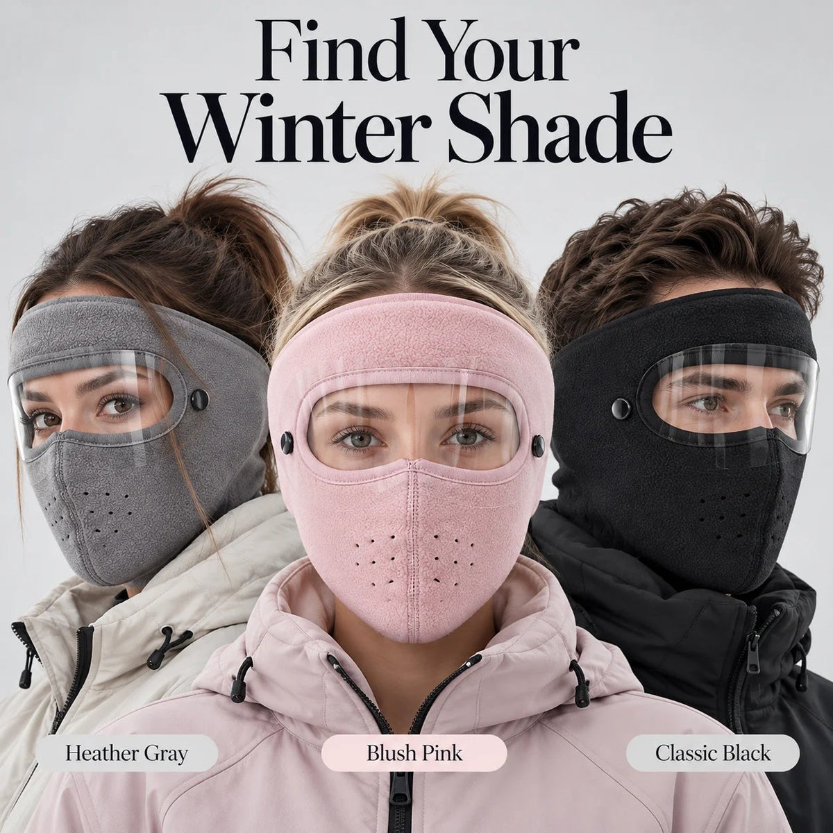 ❄️ 50% OFF | Cozy Fleece Winter Face Mask with Removable Clear Eye Shield-1