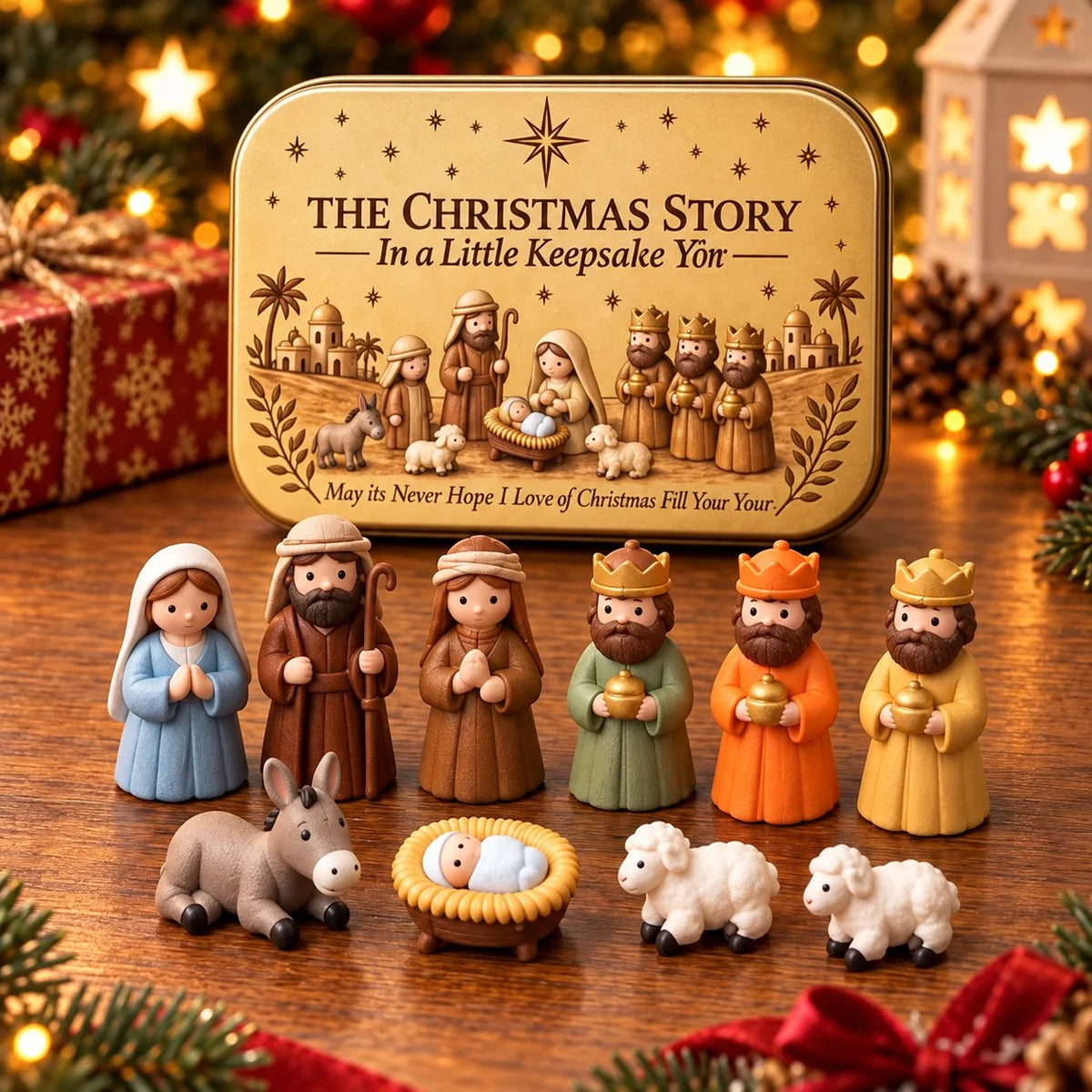 ✝️ Mini Nativity Scene in a Keepsake Tin – A Little Christmas Tradition-1