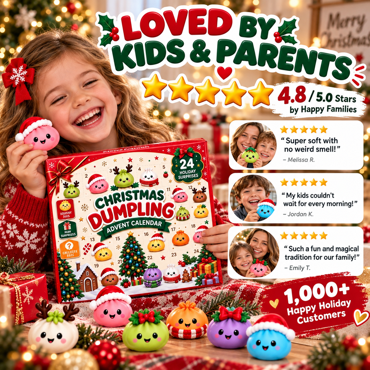 🎄Christmas Dumpling Advent Calendar- Merry Little Dumplings