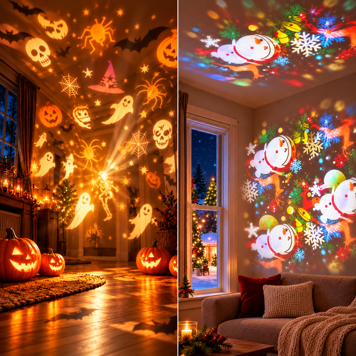 ✨ Christmas Projection Night Light – Turn Your Room Into a Holiday Wonderland-1