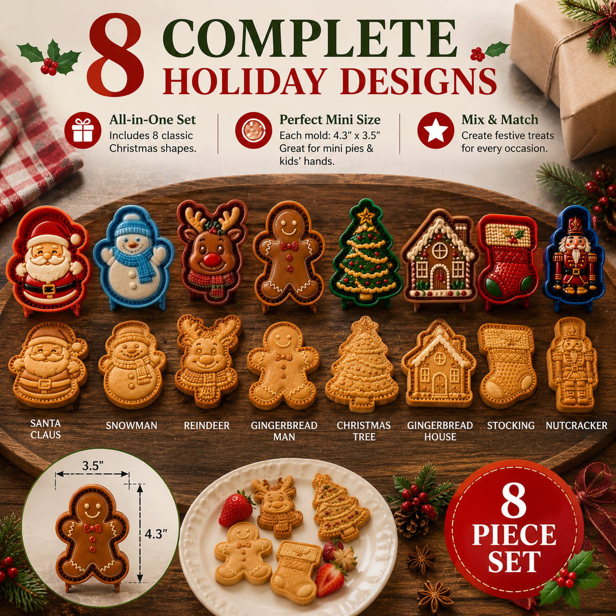 🎁Buy 1, Get 1 FREE – Christmas Mini Pie Press Mold