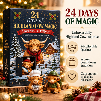24 Days of Highland Cow Magic Advent Calendar