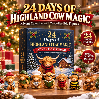24 Days of Highland Cow Magic Advent Calendar
