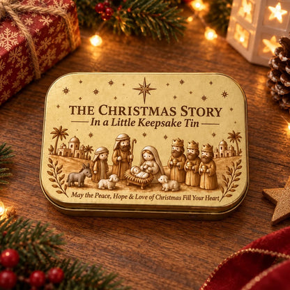 ✝️ Mini Nativity Scene in a Keepsake Tin – A Little Christmas Tradition-1