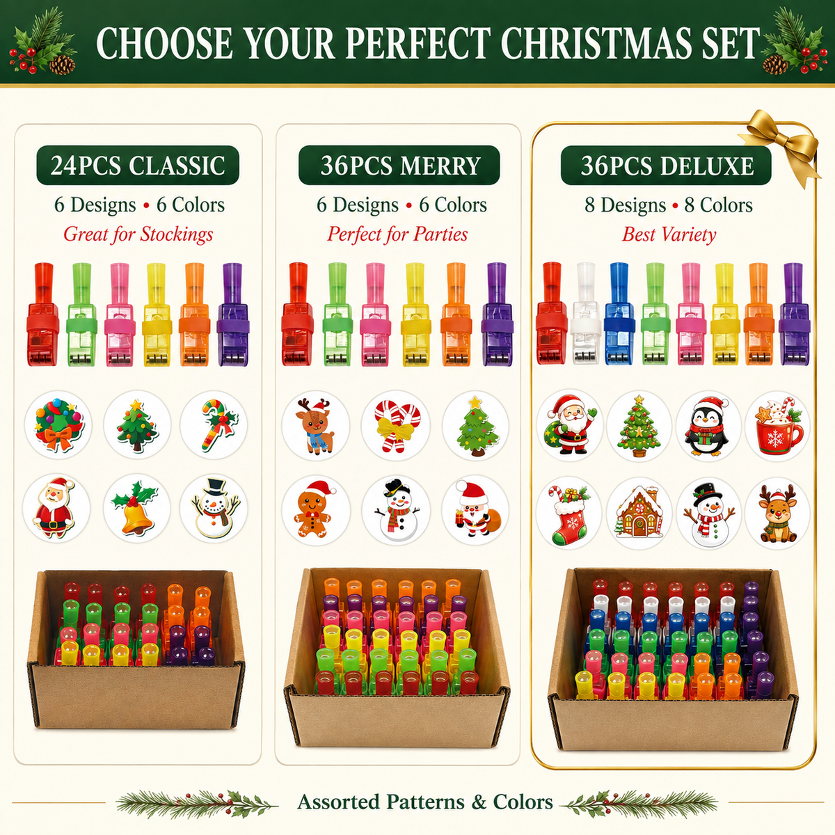 🎄 Christmas Finger Projector Lights – Stocking Stuffers & Party Favors