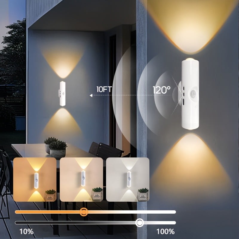 🎁 Christmas Buy 2, Get 1 Free | Rechargeable Motion Sensor Wall Light – 3-Tone or 7-Color-1