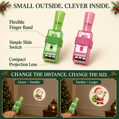 🎄 Christmas Finger Projector Lights – Stocking Stuffers & Party Favors