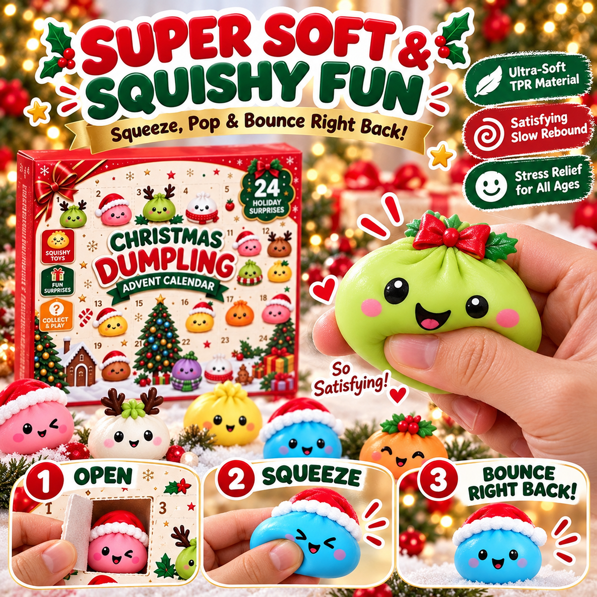 🎄Christmas Dumpling Advent Calendar- Merry Little Dumplings