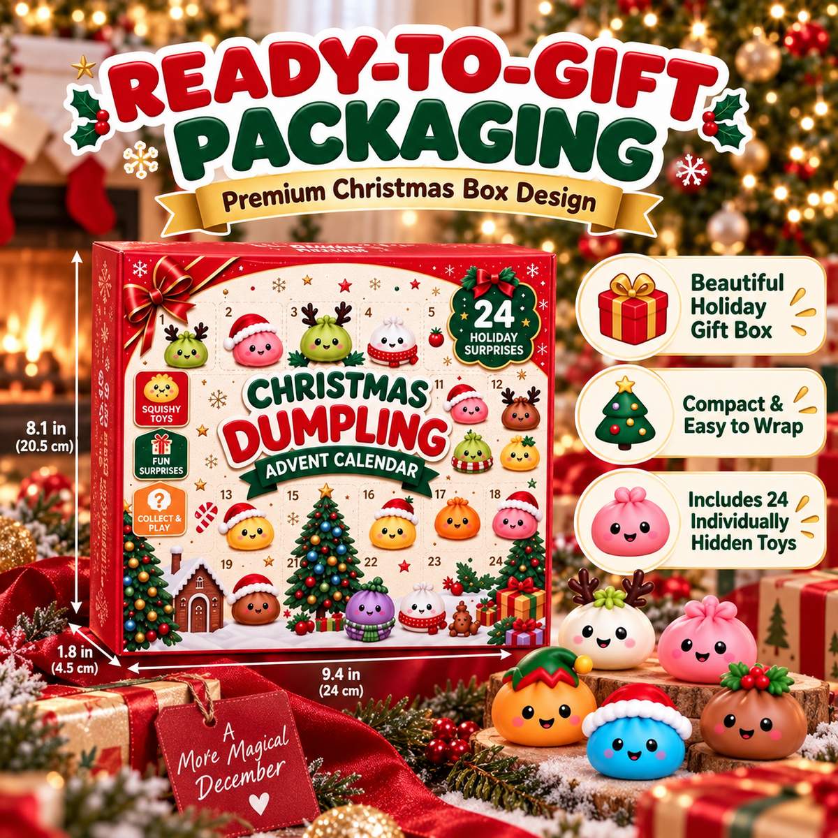 🎄Christmas Dumpling Advent Calendar- Merry Little Dumplings