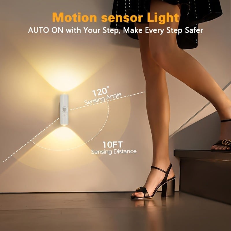 🎁 Christmas Buy 2, Get 1 Free | Rechargeable Motion Sensor Wall Light – 3-Tone or 7-Color-1