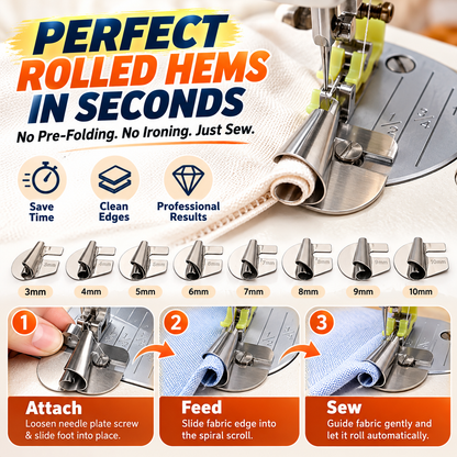 🔥Black Friday Special – Sewing Rolled Hemmer | Single or 8-Piece Set