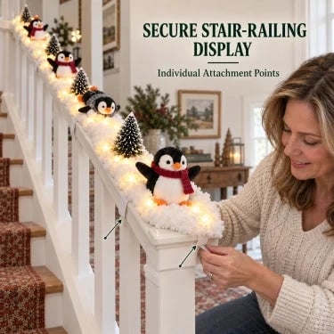 🐧The Penguin Staircase | Light-Up Christmas Decor ✨-1