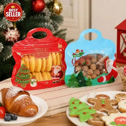 🎄 50% OFF | Christmas Self-Sealing Treat Bags – Cute Holiday Bags for Cookies & Candy 🎁