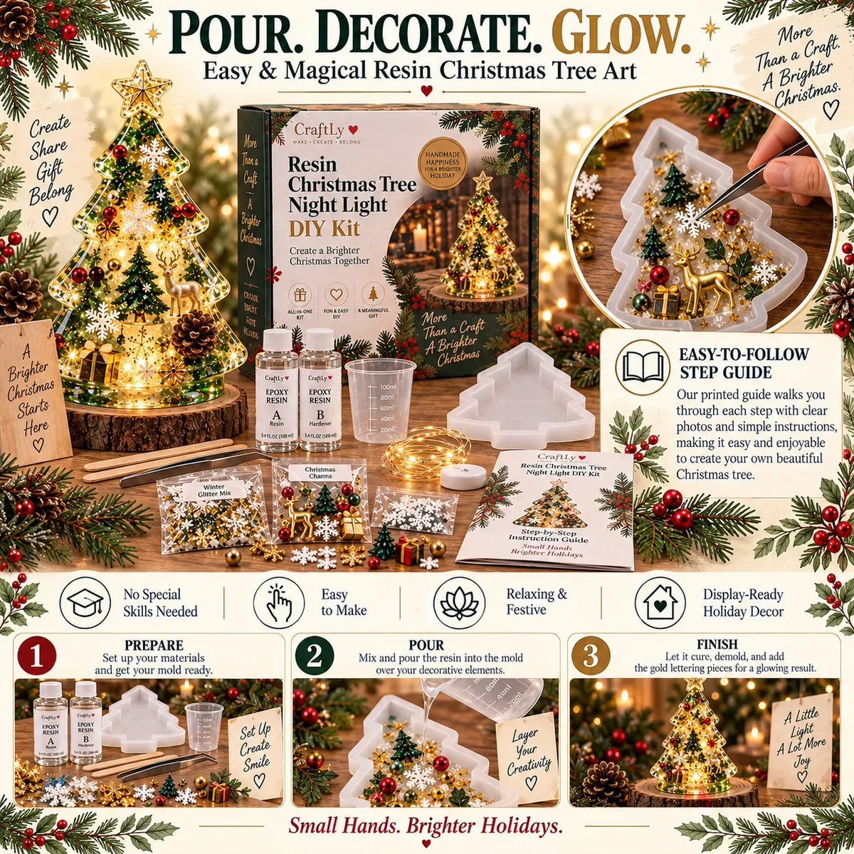 🎄 DIY Christmas Tree Night Light Kit 💕