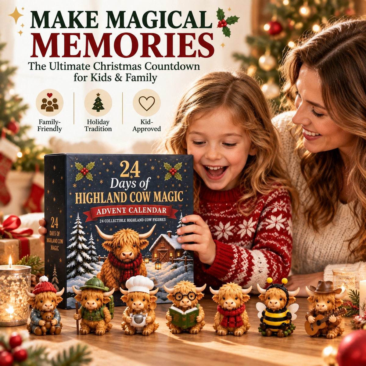 24 Days of Highland Cow Magic Advent Calendar