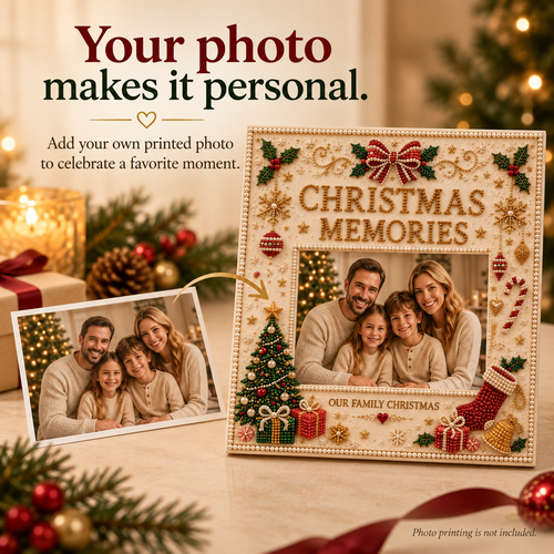 🎄❤️ DIY Christmas Pearl Art Photo Frame – Create Memories Together-1