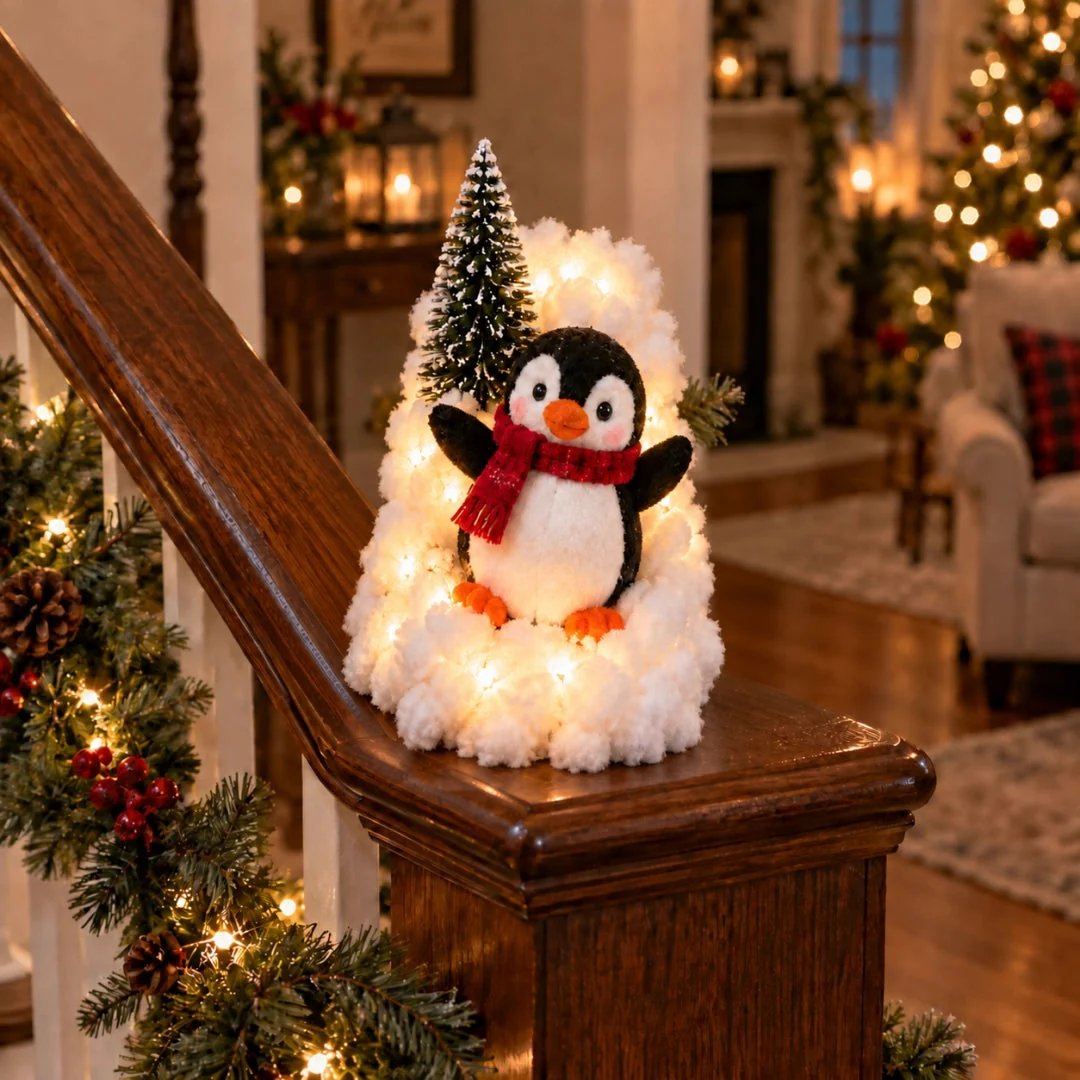 🐧The Penguin Staircase | Light-Up Christmas Decor ✨-1