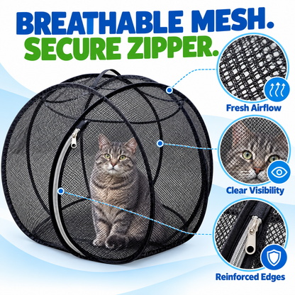 🐱🌿  A Little Adventure for Your Cat – Breathable Pop-Up Playpen-1