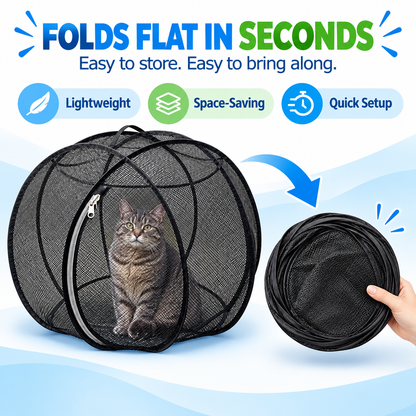 🐱🌿  A Little Adventure for Your Cat – Breathable Pop-Up Playpen-1