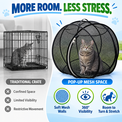 🐱🌿  A Little Adventure for Your Cat – Breathable Pop-Up Playpen-1