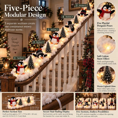 🐧The Penguin Staircase | Light-Up Christmas Decor ✨-1
