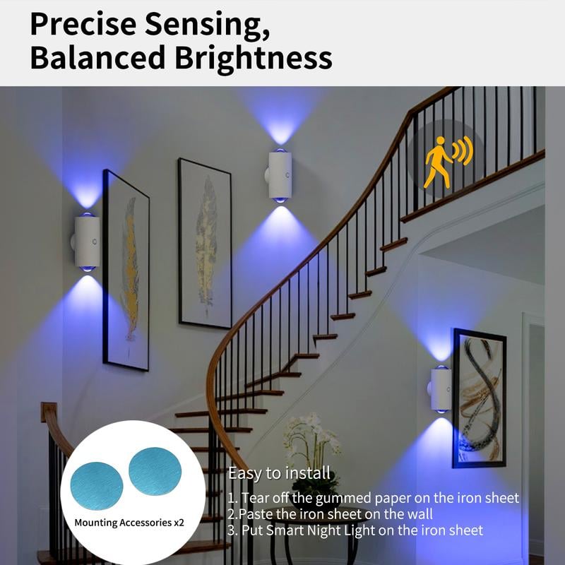 🎁 Christmas Buy 2, Get 1 Free | Rechargeable Motion Sensor Wall Light – 3-Tone or 7-Color-1