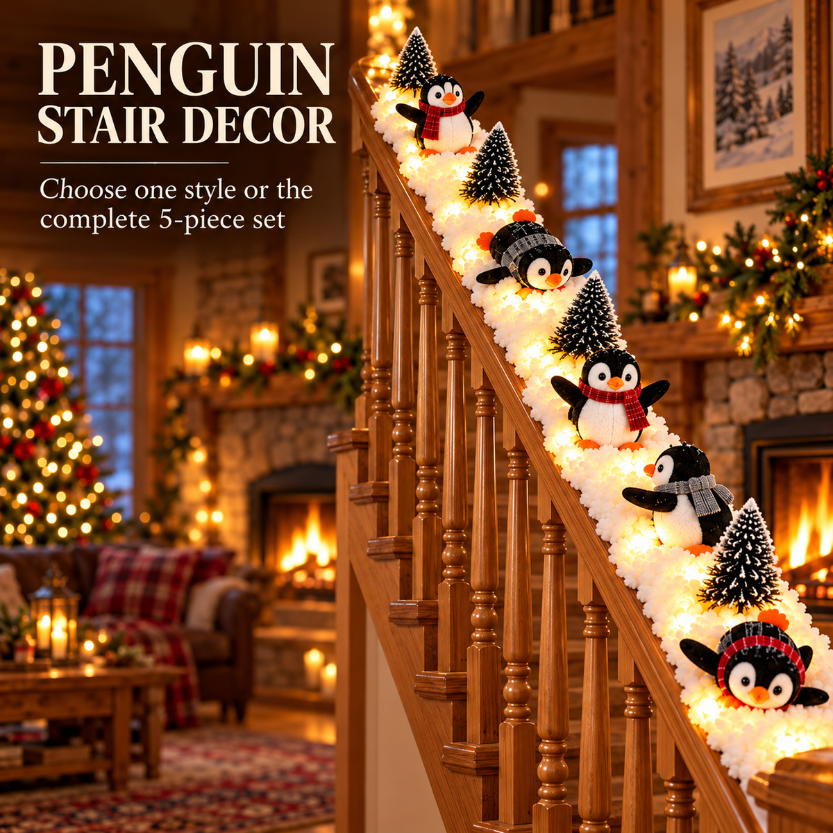 🐧The Penguin Staircase | Light-Up Christmas Decor ✨-1