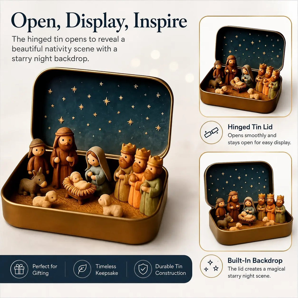 ✝️ Mini Nativity Scene in a Keepsake Tin – A Little Christmas Tradition-1
