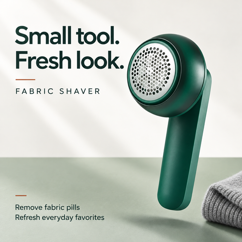 Rechargeable Fabric Shaver & Lint Remover — 3–6 Hour Battery Life