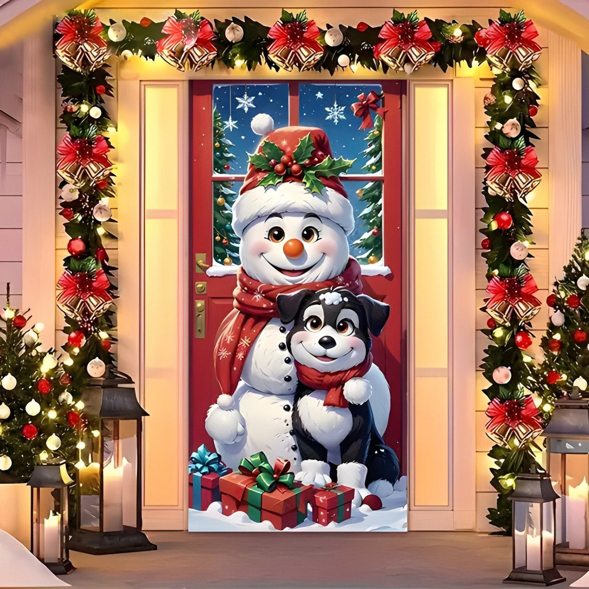 🎅 Christmas Door Cover Collection – Festive Full-Door Holiday Decor