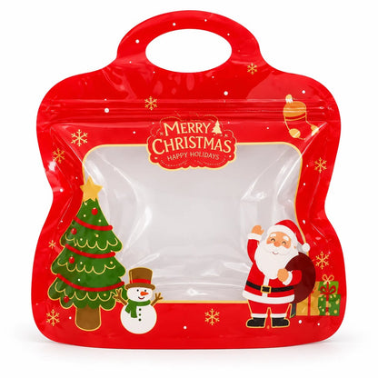 🎄 50% OFF | Christmas Self-Sealing Treat Bags – Cute Holiday Bags for Cookies & Candy 🎁