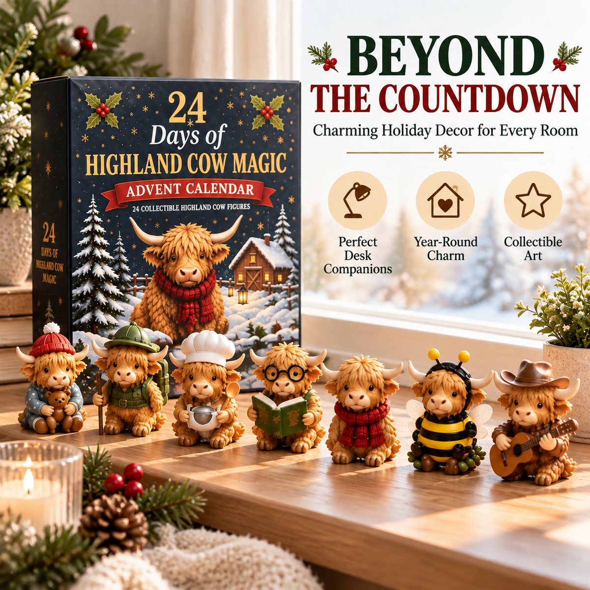 24 Days of Highland Cow Magic Advent Calendar