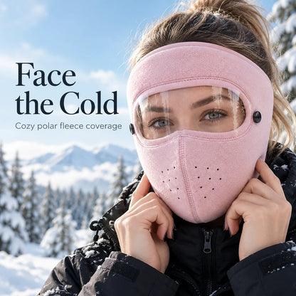 ❄️ 50% OFF | Cozy Fleece Winter Face Mask with Removable Clear Eye Shield-1