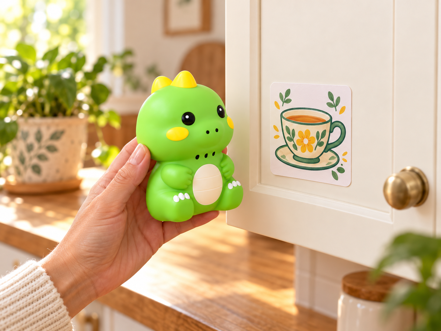 AI-generated illustrative scene: Little discoveries at home