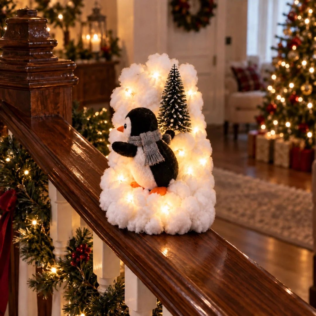 🐧The Penguin Staircase | Light-Up Christmas Decor ✨-1