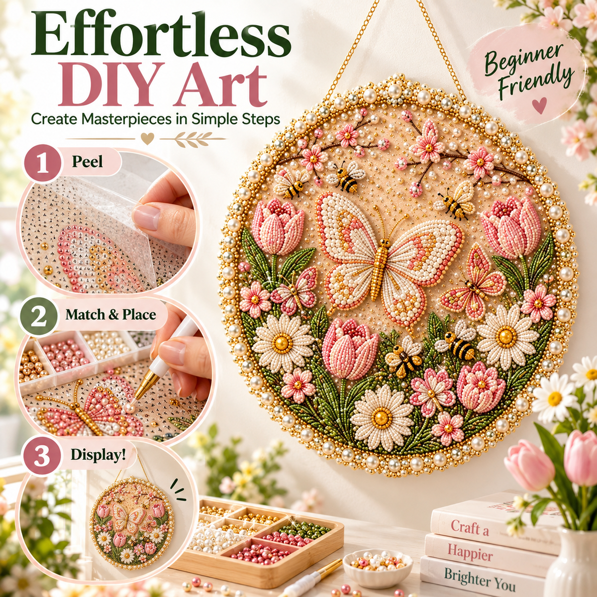 🎁DIY Pearl Art Wreath Kit – Seasonal Collection💎