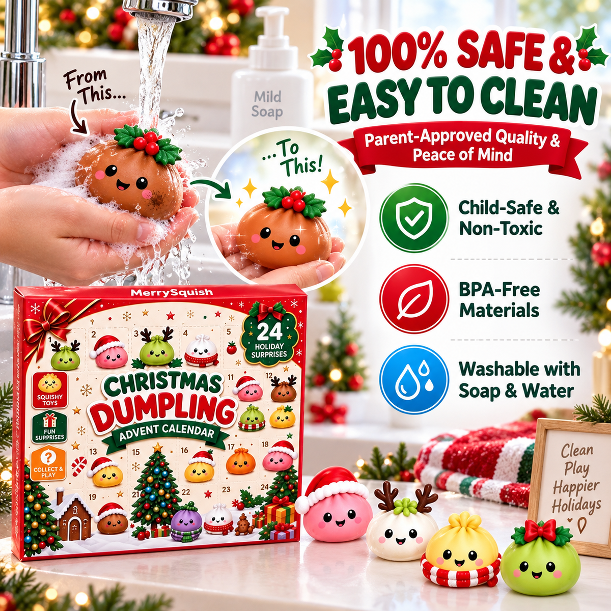 🎄Christmas Dumpling Advent Calendar- Merry Little Dumplings
