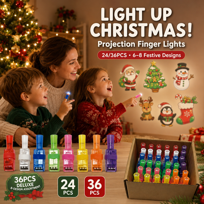 🎄 Christmas Finger Projector Lights – Stocking Stuffers & Party Favors