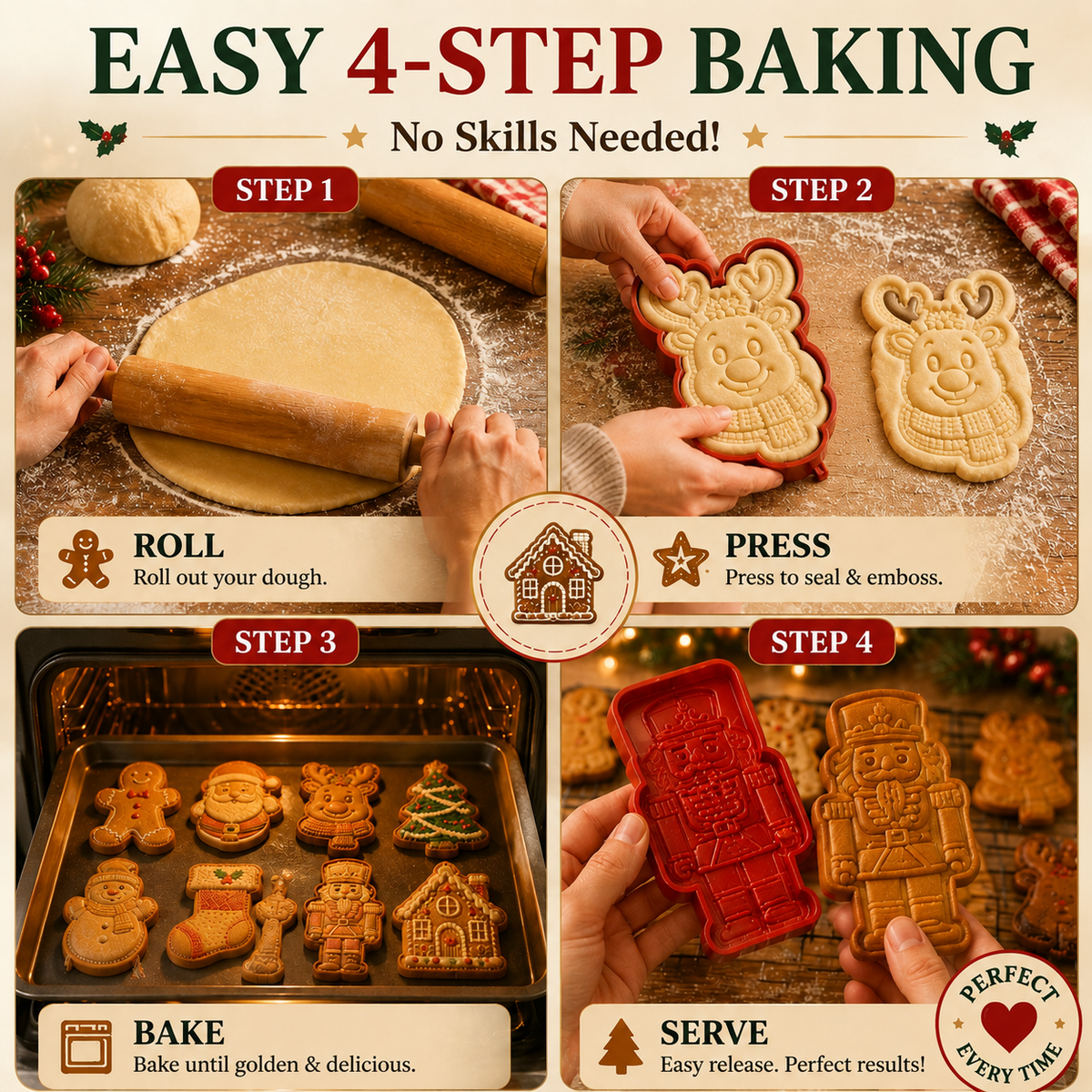 🎁Buy 1, Get 1 FREE – Christmas Mini Pie Press Mold