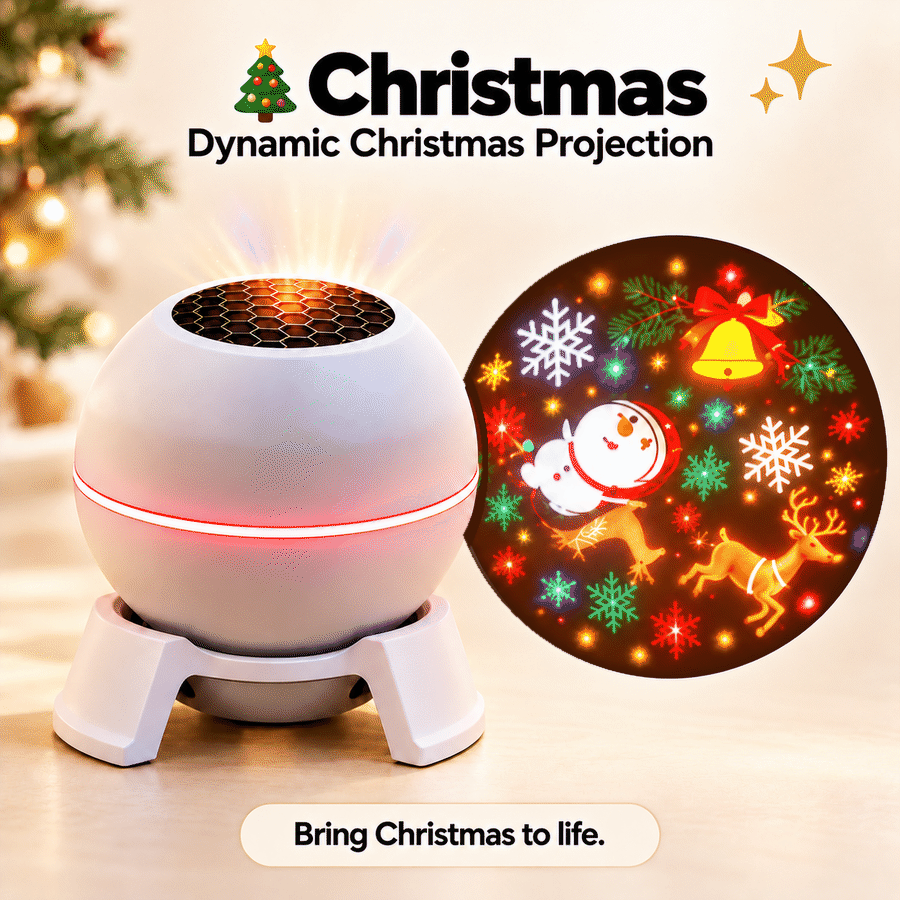 Limited-Time Offer: 50% OFF✨Moving Holiday Pattern Projector – 8-Theme & Music Options